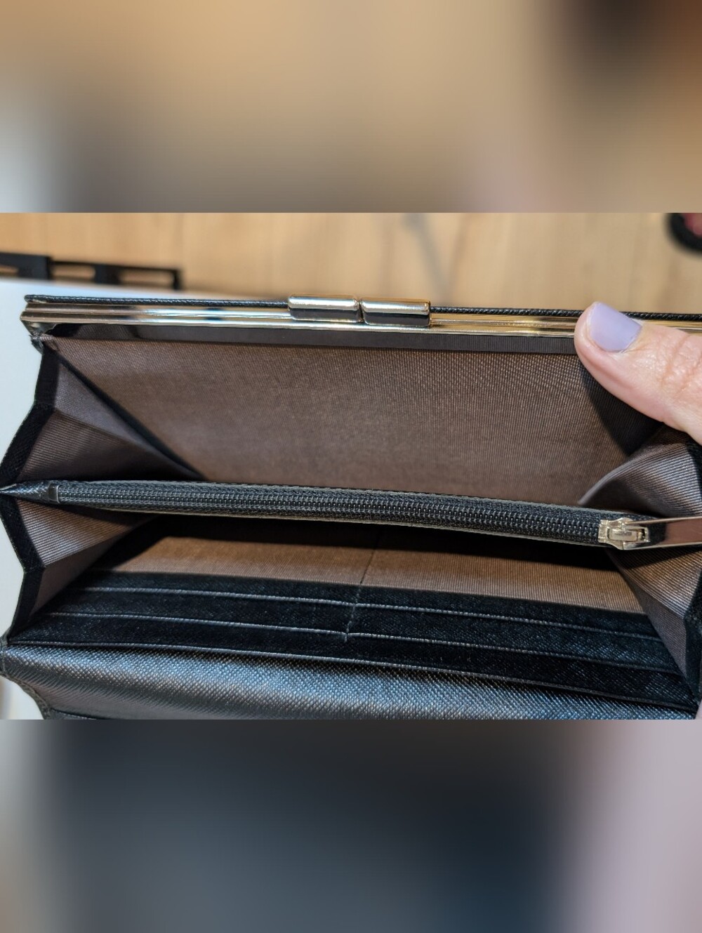 Burberry Black Leather Continental Wallet - Picture 8 of 10